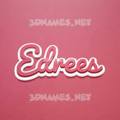 edrees in Red Scribble style - 3D name wallpaper edrees in Red Scribble style - 3D name wallpaper