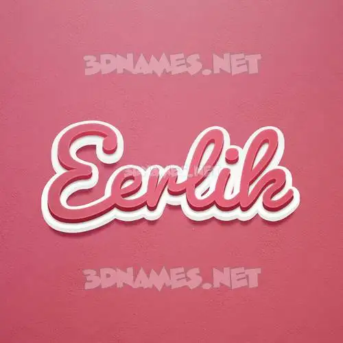 eerlik in Red Scribble style - 3D name wallpaper