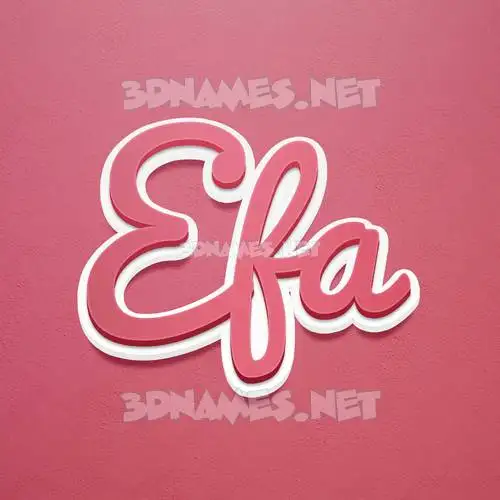 efa in Red Scribble style - 3D name wallpaper