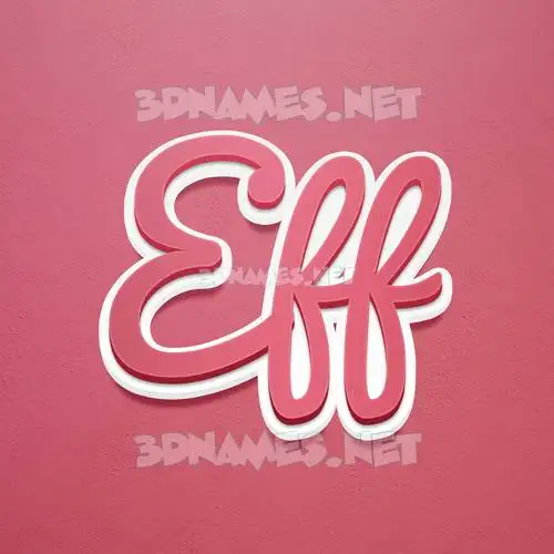 eff in Red Scribble style - 3D name wallpaper eff in Red Scribble style - 3D name wallpaper