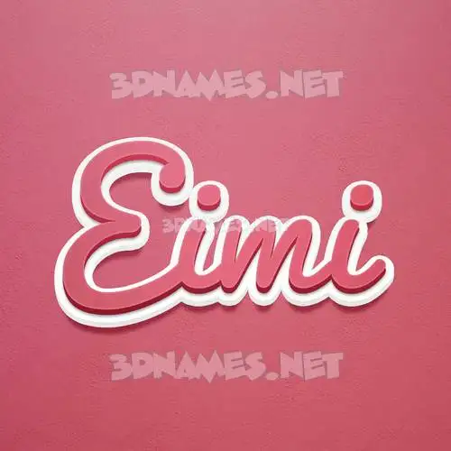 eimi in Red Scribble style - 3D name wallpaper