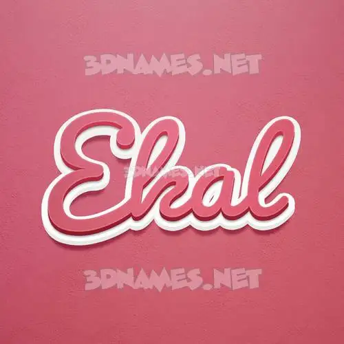 ekal in Red Scribble style - 3D name wallpaper ekal in Red Scribble style - 3D name wallpaper