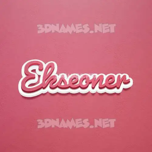 ekseoner in Red Scribble style - 3D name wallpaper