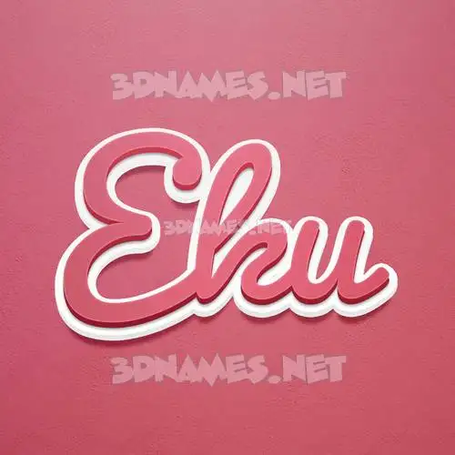 eku in Red Scribble style - 3D name wallpaper eku in Red Scribble style - 3D name wallpaper