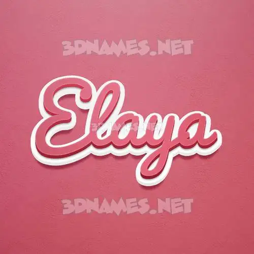 elaya in Red Scribble style - 3D name wallpaper