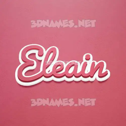 eleain in Red Scribble style - 3D name wallpaper