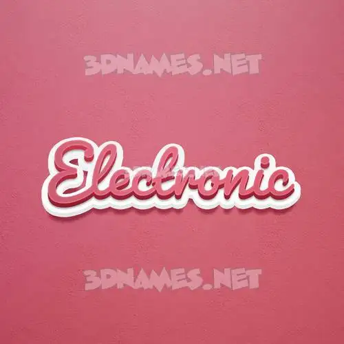 electronic in Red Scribble style - 3D name wallpaper electronic in Red Scribble style - 3D name wallpaper