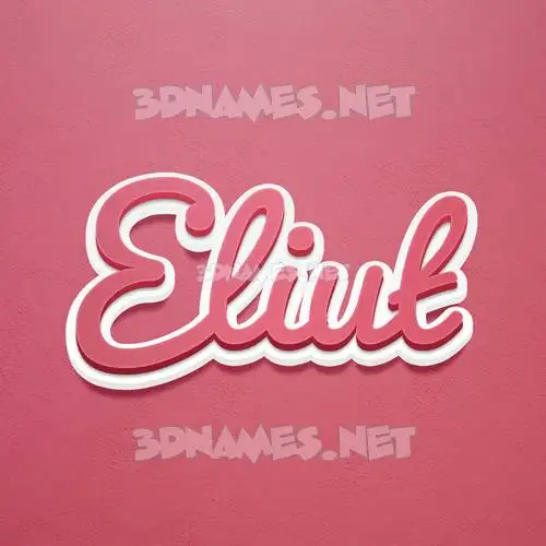 eliut in Red Scribble style - 3D name wallpaper