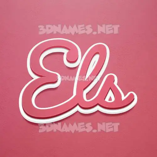els in Red Scribble style - 3D name wallpaper els in Red Scribble style - 3D name wallpaper