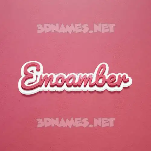 emoamber in Red Scribble style - 3D name wallpaper emoamber in Red Scribble style - 3D name wallpaper