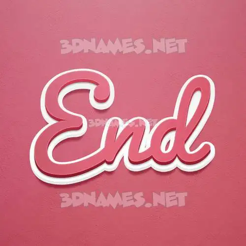 end in Red Scribble style - 3D name wallpaper end in Red Scribble style - 3D name wallpaper