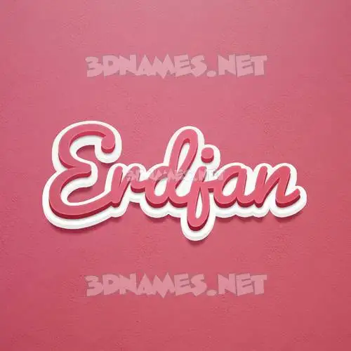 erdjan in Red Scribble style - 3D name wallpaper