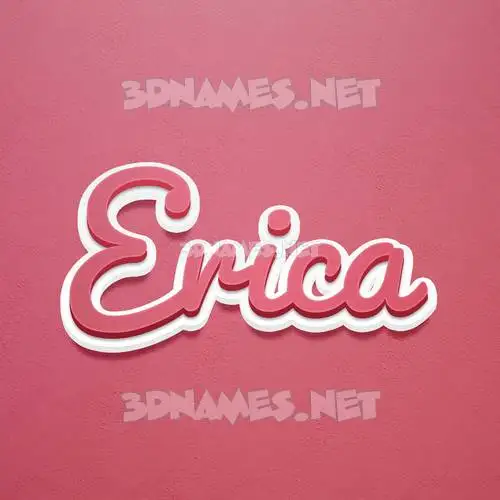 erica in Red Scribble style - 3D name wallpaper