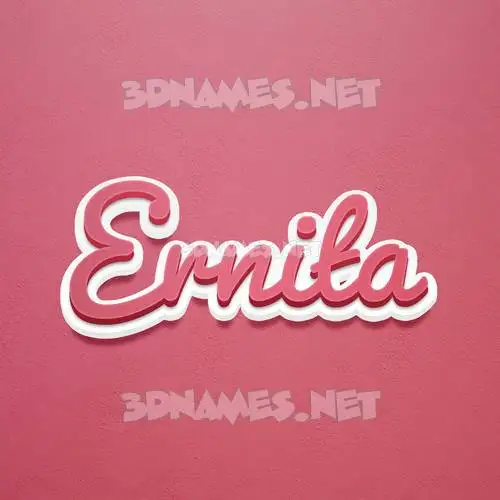 ernita in Red Scribble style - 3D name wallpaper