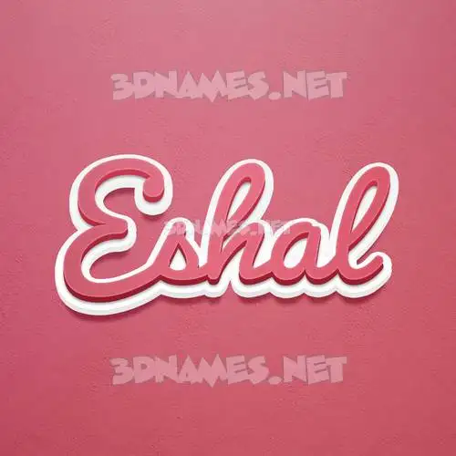 eshal in Red Scribble style - 3D name wallpaper eshal in Red Scribble style - 3D name wallpaper