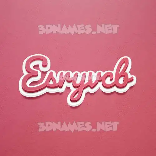 esryvcb in Red Scribble style - 3D name wallpaper