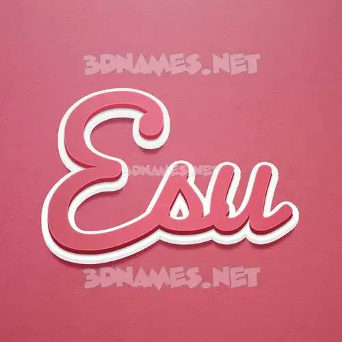 esu in Red Scribble style - 3D name wallpaper esu in Red Scribble style - 3D name wallpaper