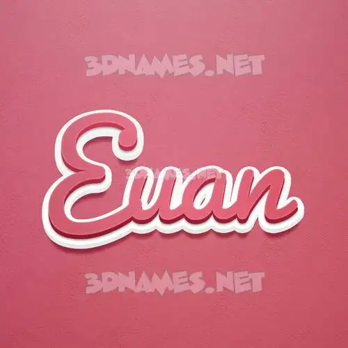 euan in Red Scribble style - 3D name wallpaper