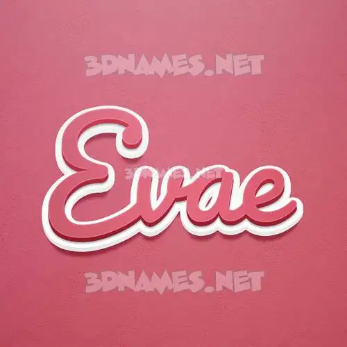 evae in Red Scribble style - 3D name wallpaper