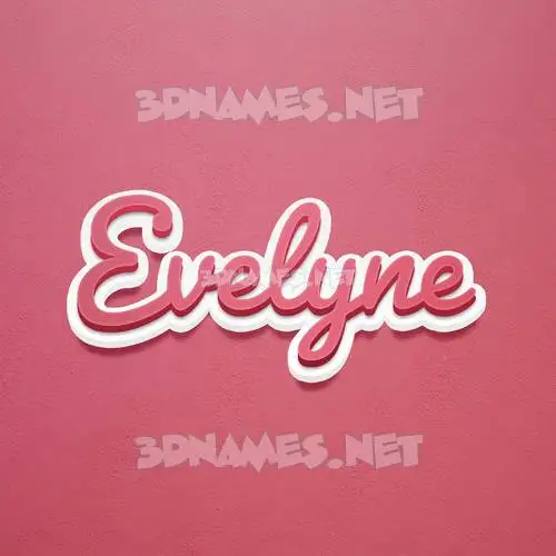 evelyne in Red Scribble style - 3D name wallpaper