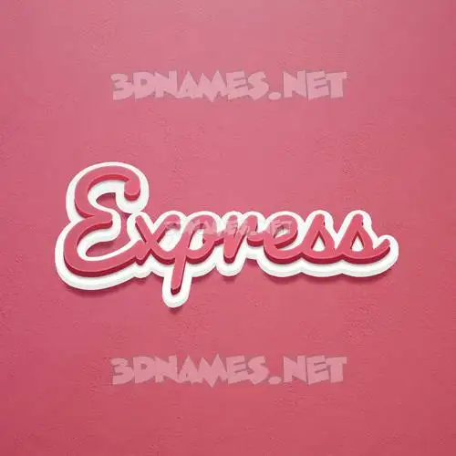 express in Red Scribble style - 3D name wallpaper