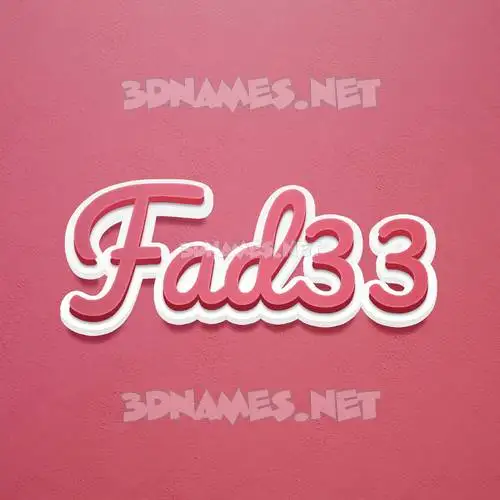 fad33 in Red Scribble style - 3D name wallpaper fad33 in Red Scribble style - 3D name wallpaper
