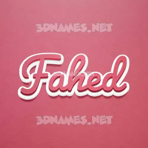 fahed in Red Scribble style - 3D name wallpaper fahed in Red Scribble style - 3D name wallpaper