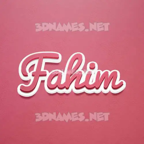 fahim in Red Scribble style - 3D name wallpaper