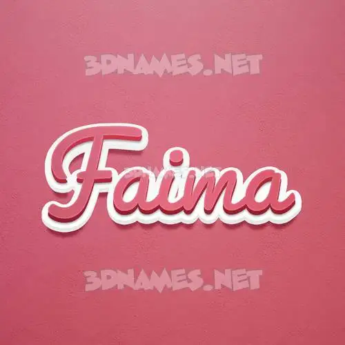 faima in Red Scribble style - 3D name wallpaper