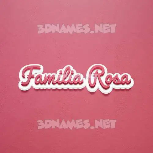 familia rosa in Red Scribble style - 3D name wallpaper