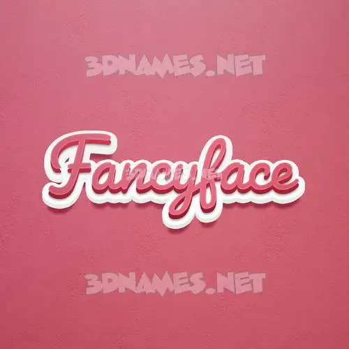 fancyface in Red Scribble style - 3D name wallpaper