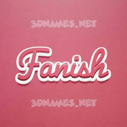 fanish in Red Scribble style - 3D name wallpaper fanish in Red Scribble style - 3D name wallpaper