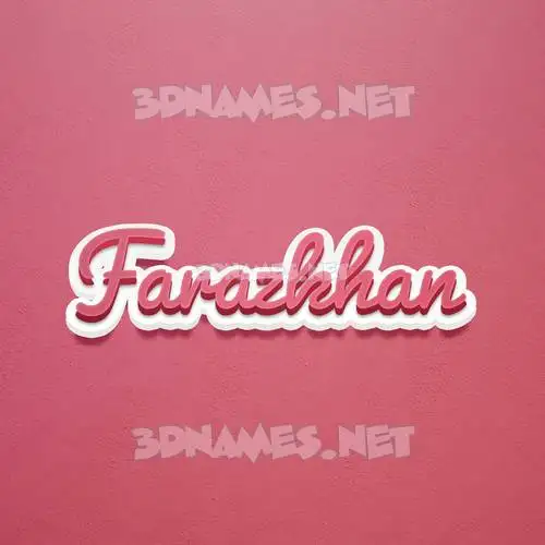farazkhan in Red Scribble style - 3D name wallpaper