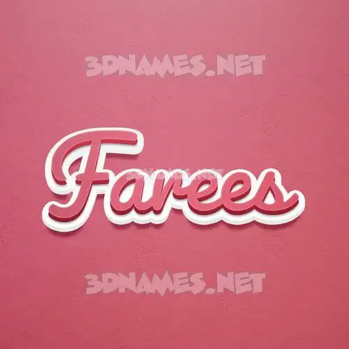 farees in Red Scribble style - 3D name wallpaper farees in Red Scribble style - 3D name wallpaper
