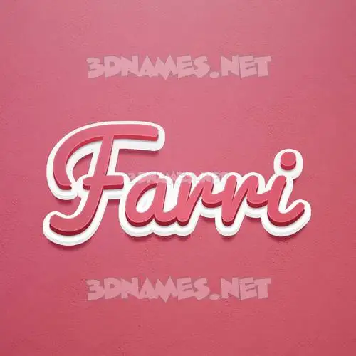 farri in Red Scribble style - 3D name wallpaper farri in Red Scribble style - 3D name wallpaper