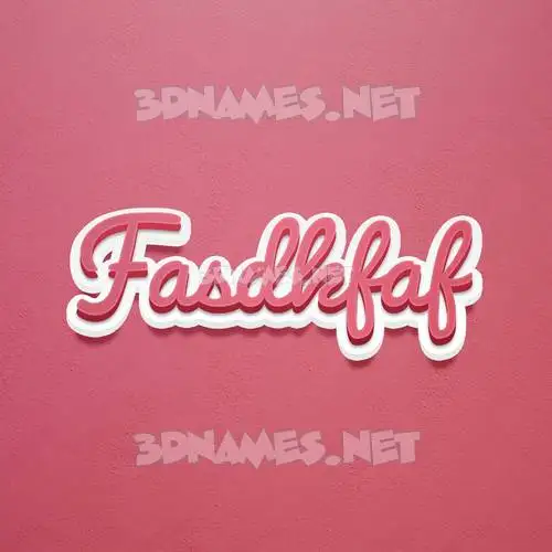 fasdkfaf in Red Scribble style - 3D name wallpaper