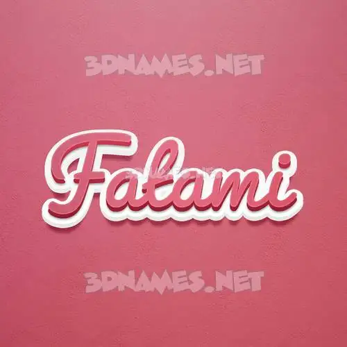 fatami in Red Scribble style - 3D name wallpaper