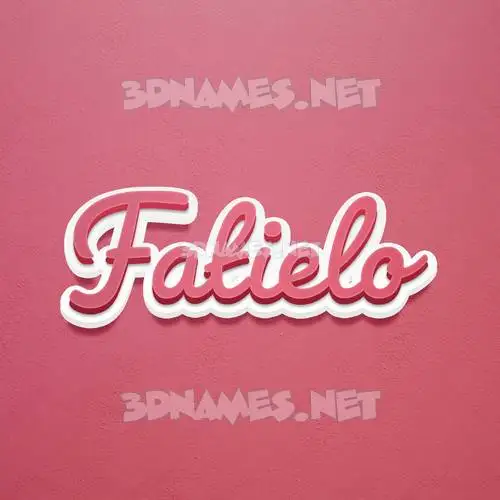 fatielo in Red Scribble style - 3D name wallpaper