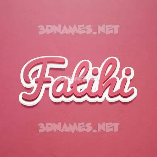 fatihi in Red Scribble style - 3D name wallpaper