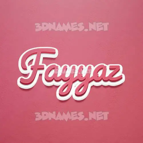 fayyaz in Red Scribble style - 3D name wallpaper