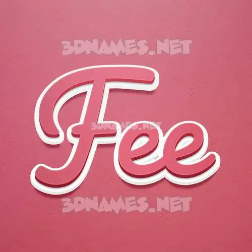 fee in Red Scribble style - 3D name wallpaper fee in Red Scribble style - 3D name wallpaper
