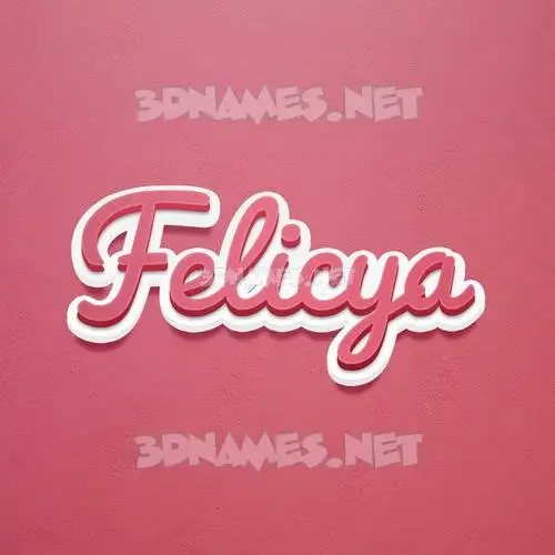 felicya in Red Scribble style - 3D name wallpaper