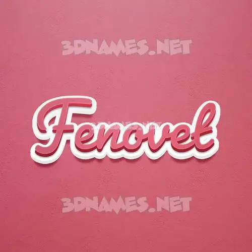 fenovet in Red Scribble style - 3D name wallpaper