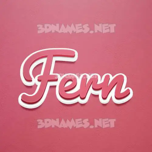 fern in Red Scribble style - 3D name wallpaper fern in Red Scribble style - 3D name wallpaper