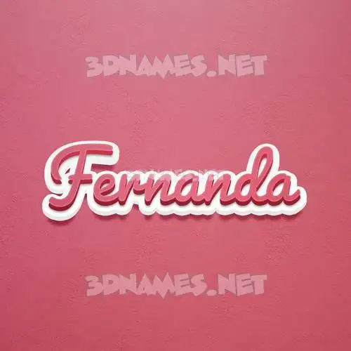 fernanda in Red Scribble style - 3D name wallpaper