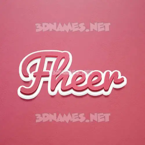 fheer in Red Scribble style - 3D name wallpaper fheer in Red Scribble style - 3D name wallpaper