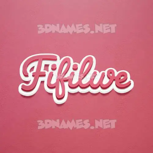 fifilwe in Red Scribble style - 3D name wallpaper