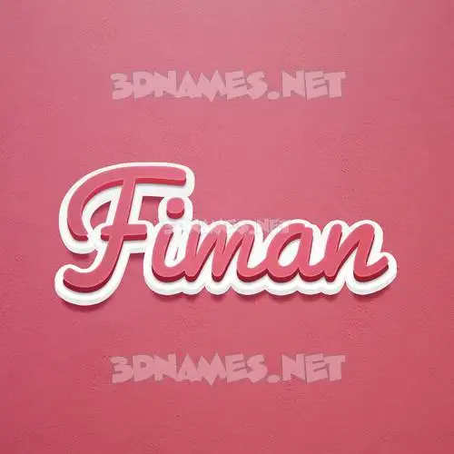 fiman in Red Scribble style - 3D name wallpaper