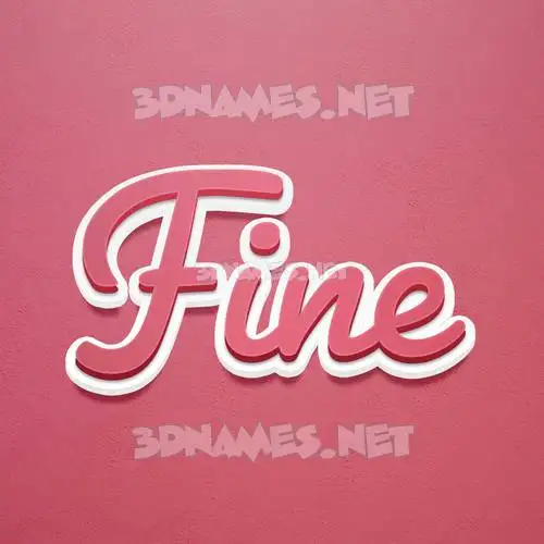 fine in Red Scribble style - 3D name wallpaper fine in Red Scribble style - 3D name wallpaper