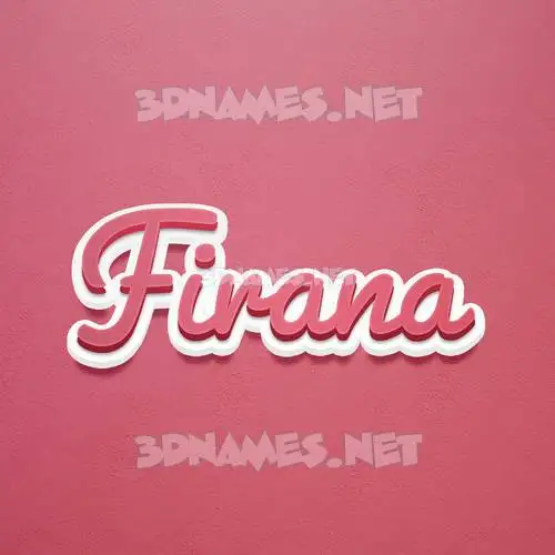 firana in Red Scribble style - 3D name wallpaper